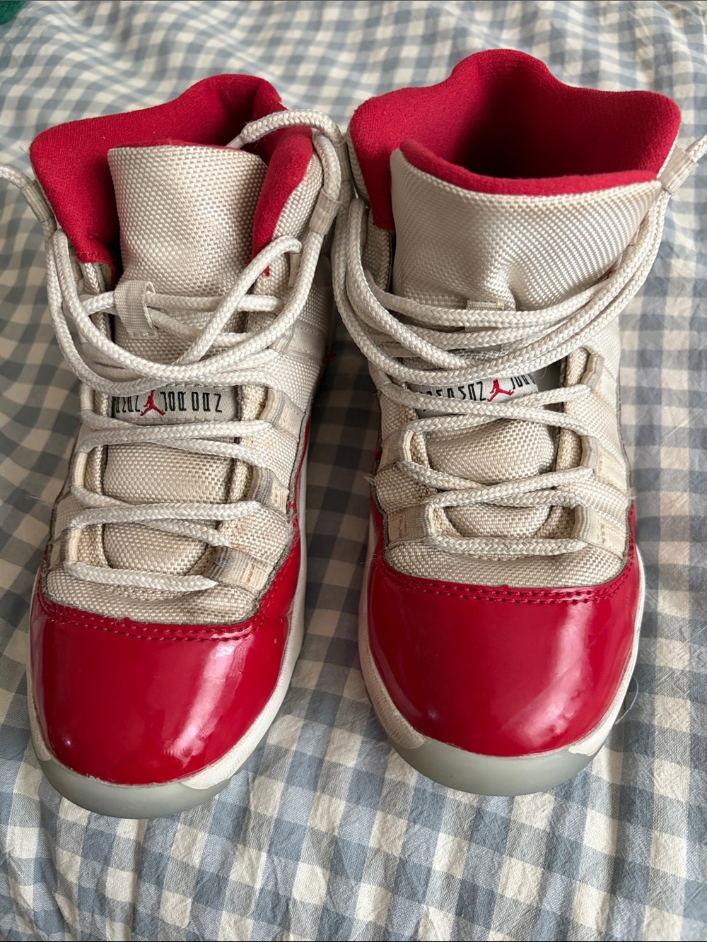 Nike Air Jordan 11 Retro, 3 Youth Sneaker in Red and White